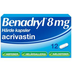Benadryl 8 mg - 12 kapsler