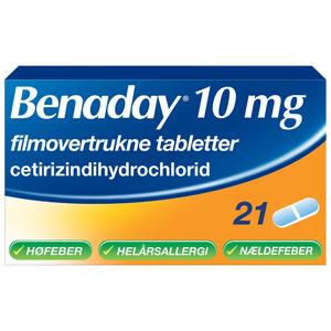 Benaday (Cetirizin) 10 mg - 21 tabletter