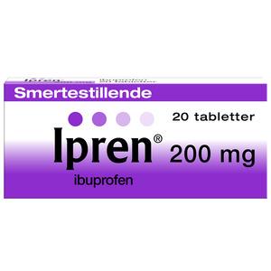 Ipren Ibuprofen er smertestillende piller, et populært og velfungerende middel mod smerter f.eks. hovedpine, muskelsmerter ogh menstrautionssmerter