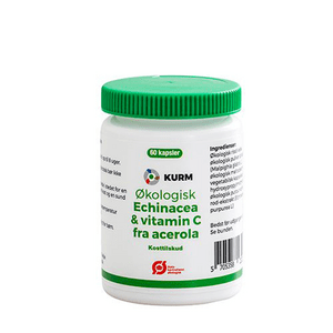 Kurm Ø Echinacea & Vitamin C - 60 kapsler