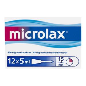 Microlax rektalvæske - 12 tuber