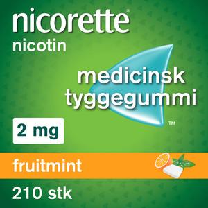Nicorette Tyggegummi (Fruitmint), 2 mg - 210 stk