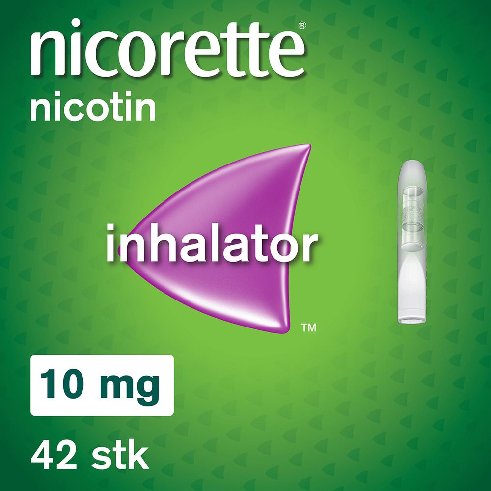 Køb Nicorette Nikotin Inhalator, 10 mg 42 stk. hos Med24.dk