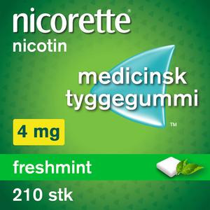 Nicorette Tyggegummi (Freshmint), 4 mg - 210 stk