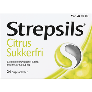 Strepsils Citrus (sukkerfri) - 24 stk halspastiller - Med24.dk