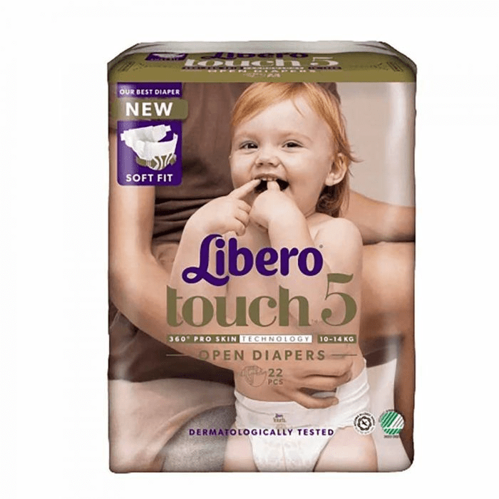 Køb Libero Touch 5 Åben Ble 10-14 kg - 22 stk. billigt hos Med24.dk