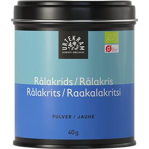 Rålakridspulver fra Urtekram i små bøtter