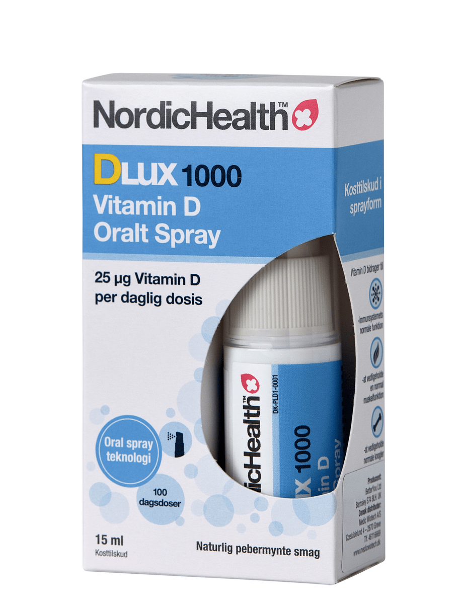 NordicHealth Dlux 1000 D-vitaminspray - 15 ml.
