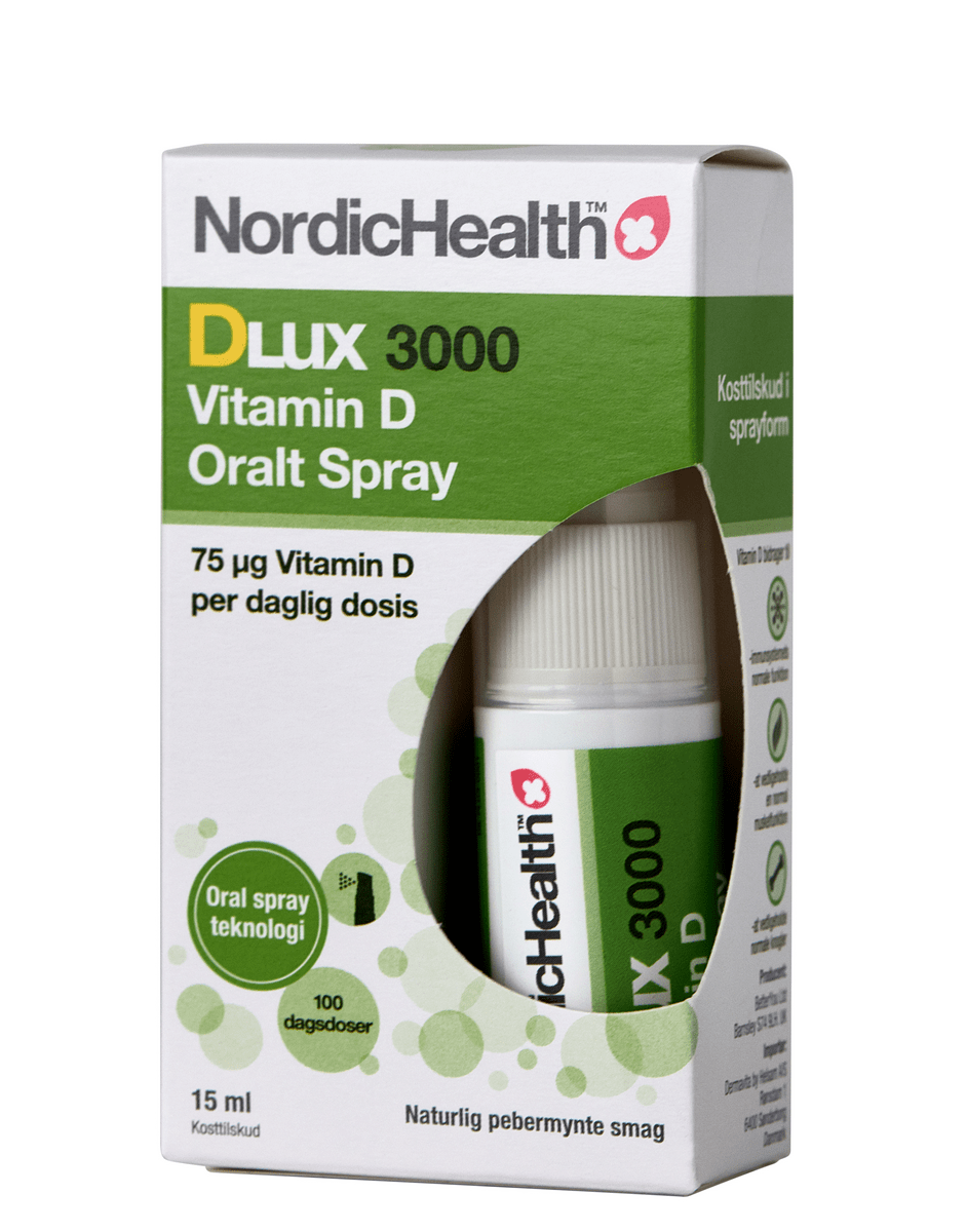 NordicHealth Dlux 3000 D-vitaminspray - 15 ml.