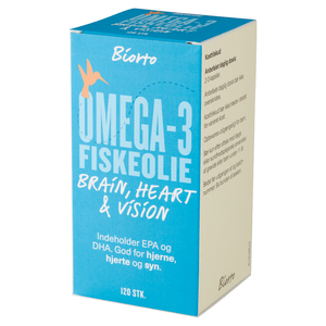 Biorto Omega-3 Fiskeolie - 120 kapsler