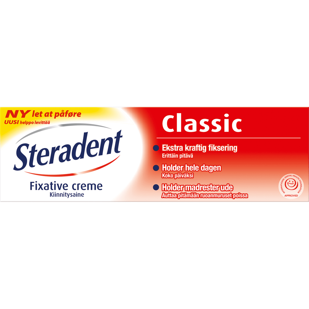 Køb Steradent Fixative Creme Classic 40 g hos Med24.dk