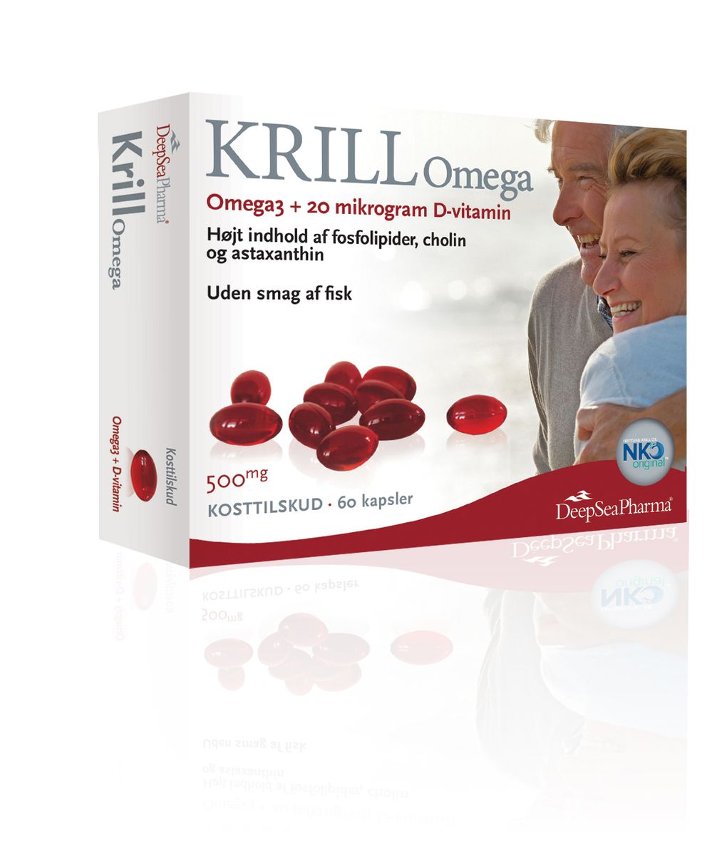 Krill Omega 3 + D-vitamin - 60 stk