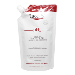 Eucerin pH5 Shower Oil Refill - Uparfumeret - 400 ml badeolie til følsom og tør hud