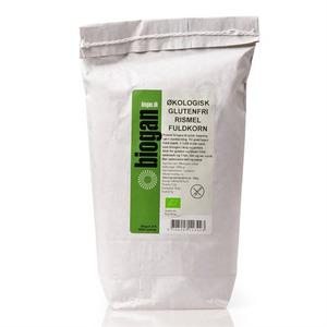 Glutenfri rismel af økologiske fuldkornsris - 1 kg.