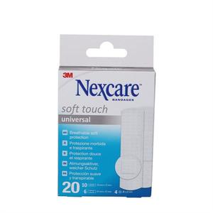 Nexcare soft touch plaster - assorteret - 20 stk.