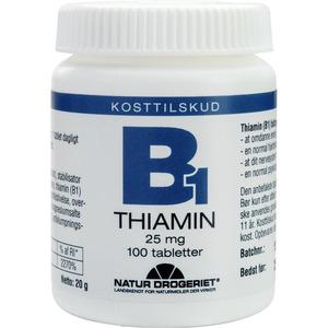 9: Natur-Drogeriet B1 vitamin 25 mg - 100 tab