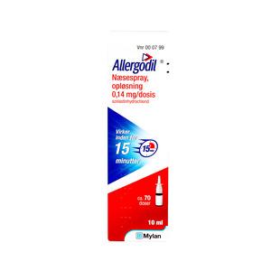8: Allergodil Næsespray 0,14 mg - 70 doser