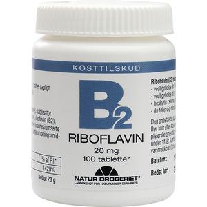 7: Natur-Drogeriet B2 Riboflavin 20 mg - 100 tabl
