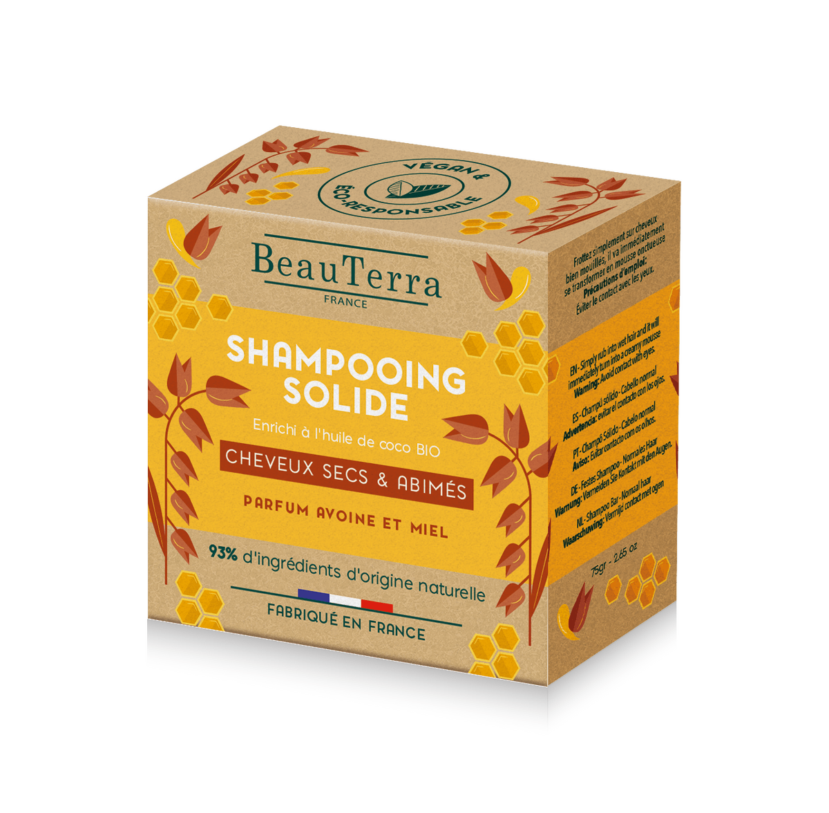 Køb BeauTerra Shampoo Bar Dry/Damage Hair 75 gr. hos Med24.dk