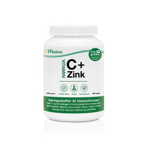 Vitamin C + Zink - 180 stk