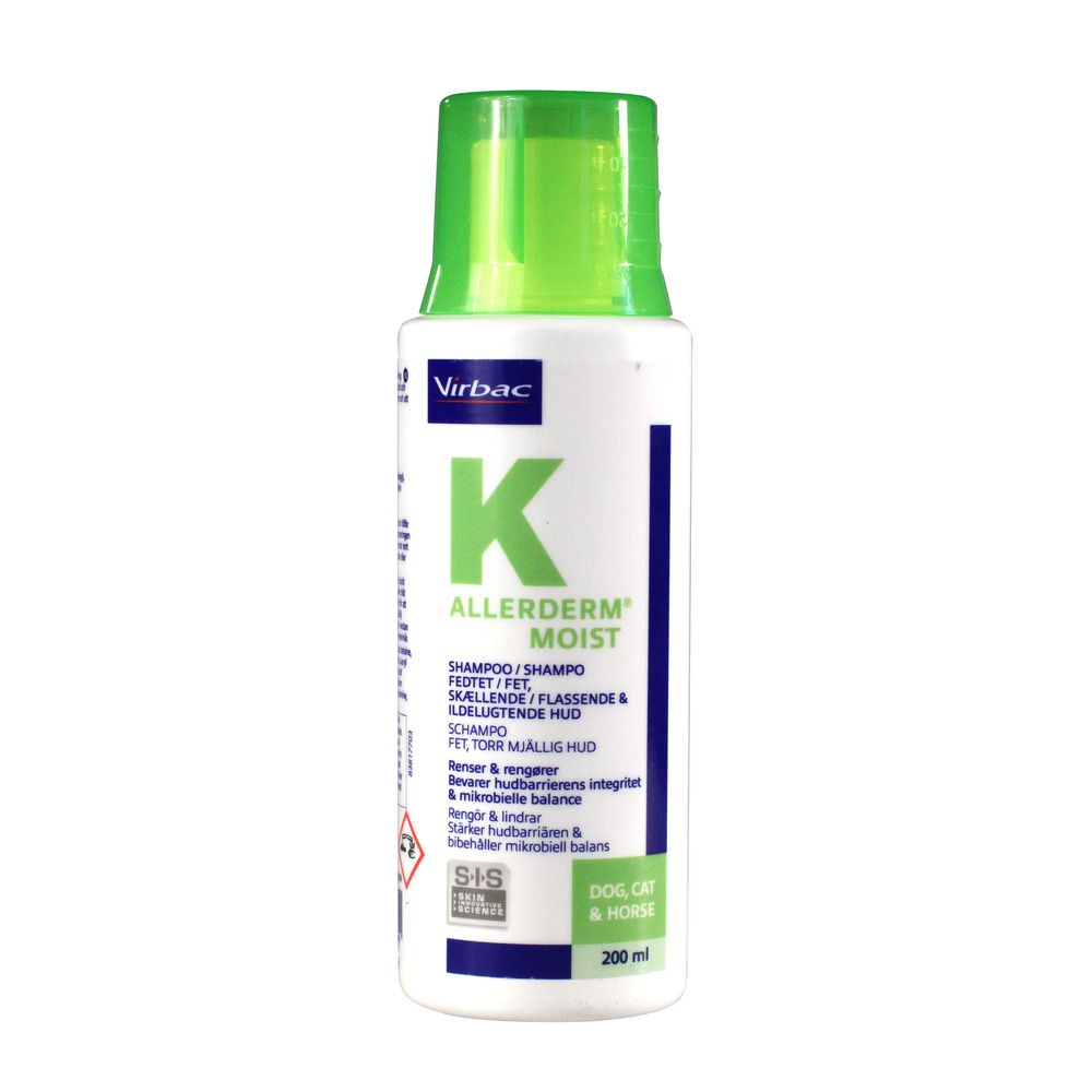 Køb Virbac Allerderm Moist Shampoo 200 ml hos Med24.dk