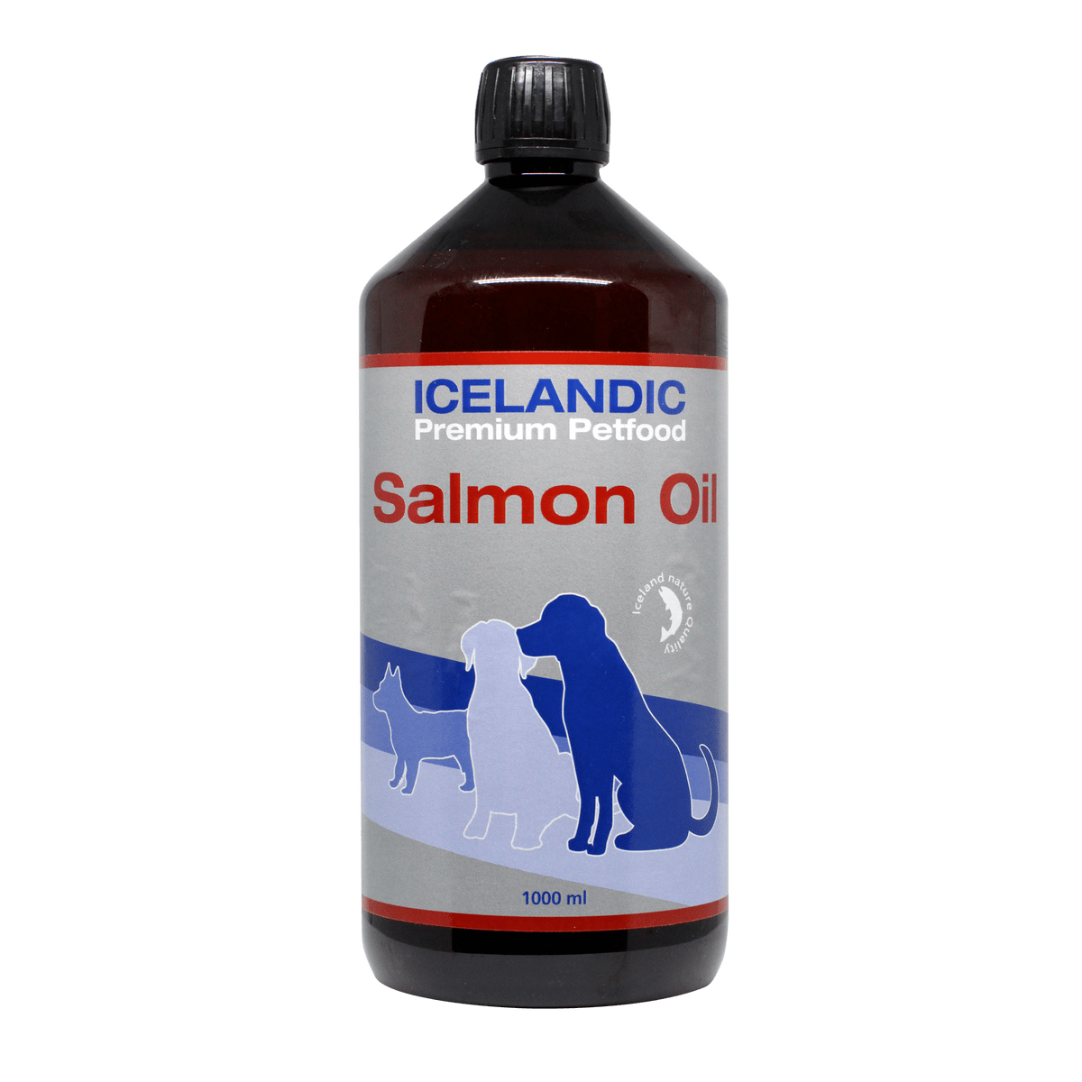 Køb Iceland Pet 1L 100 ren lakseolie til hund og kat hos Med24.dk