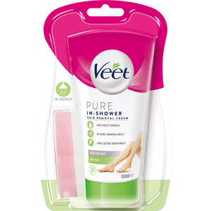 Veet Pure In-Shower Hair Removal Cream Dry Skin - 150 ml.