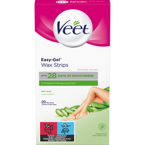 Veet Easy-Gel Wax Strips Dry Skin - 20 stk.