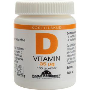 Natur-Drogeriet D3-vitamin 35 µg - 180 tabl.