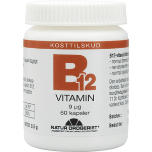 Billede af Natur-Drogeriet B12 Vitamin 9 Î¼g - 60 kaps.