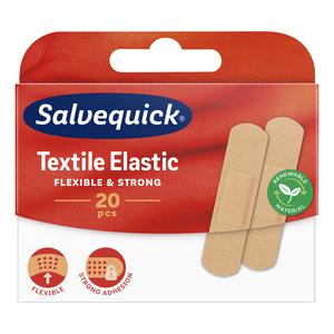 12: Salvequick Textile Elastic Plaster - 20 stk.