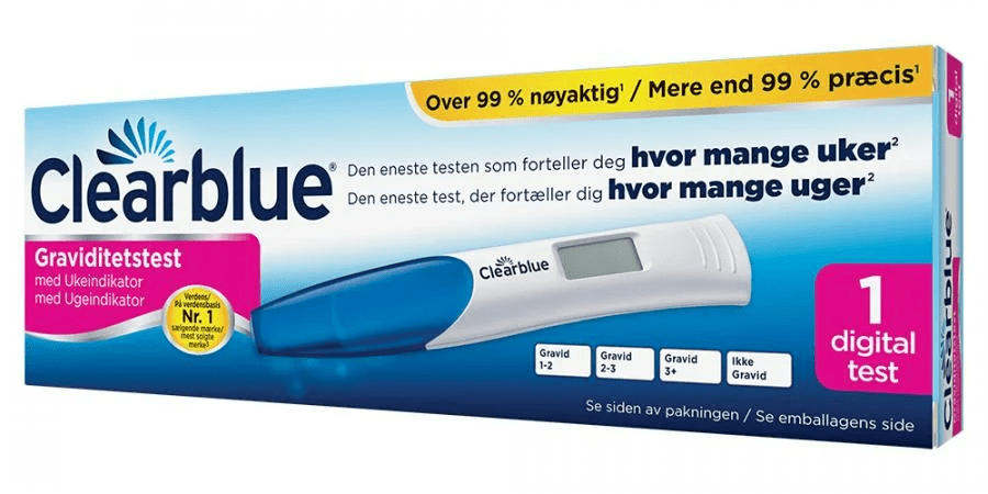 Atlantic roman Land Køb Clearblue Digital graviditetstest, uge - 1 stk. hos Med24.dk
