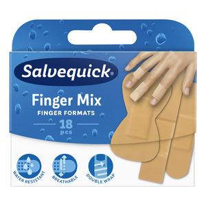 10: Salvequick Finger Mix Plaster - 18 stk.