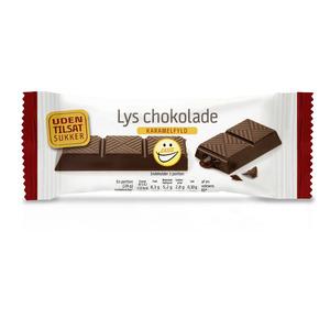 Easis Lys Chokoladebar med Karamelfyld - 28 g