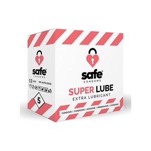 SAFE kondomer, Super Lube Extra Lubricant - 5 stk.