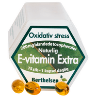Berthelsen Naturprodukter E-vitamin Extra 200 mg - 75 kaps.
