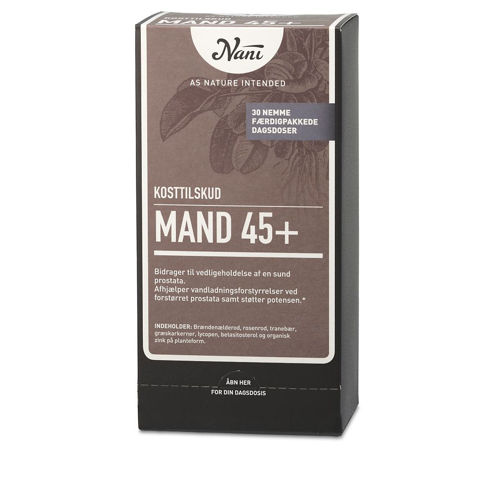 format afrikansk Mindful Køb Nani Mand 45+ - 30 breve - billigt hos Med24.dk