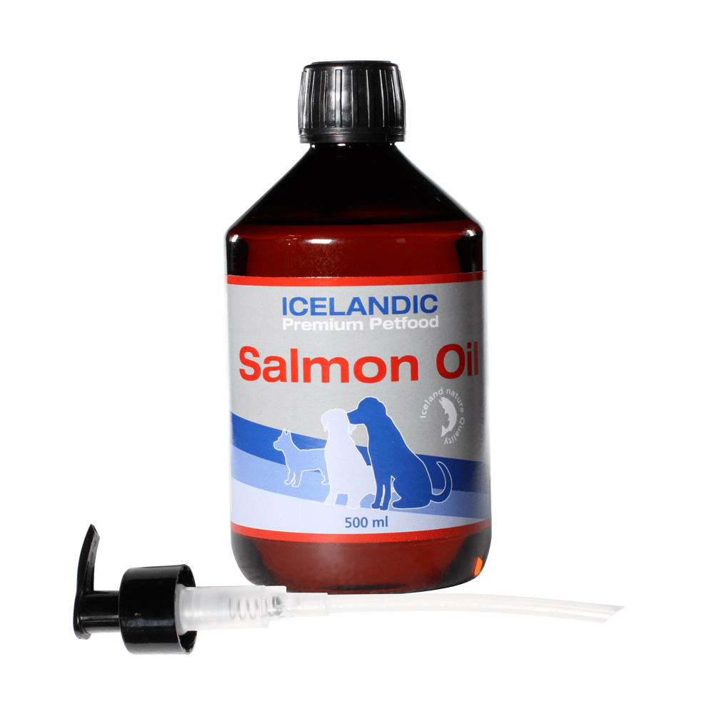 Køb Iceland Pet Lakseolie 500 ml billigt hos Med24.dk