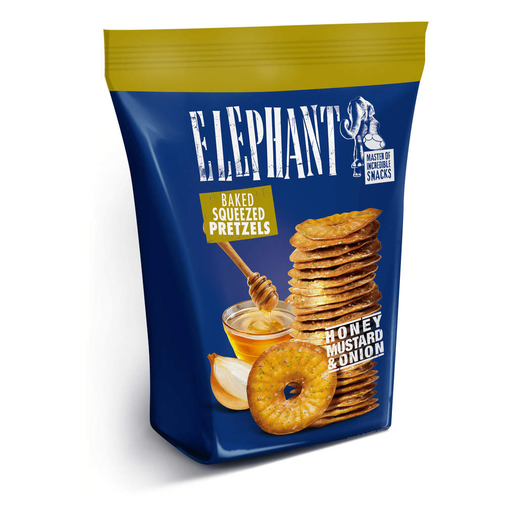 Elephant Pretzels with Honey, Mustard & Onion 180 g Med24.dk