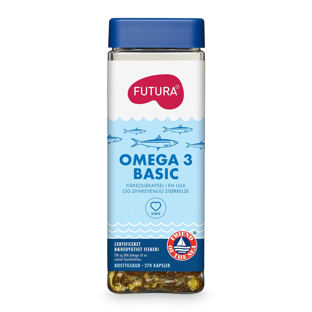 Køb FUTURA Omega 3 Basic 270 kaps. billigt hos Med24.dk