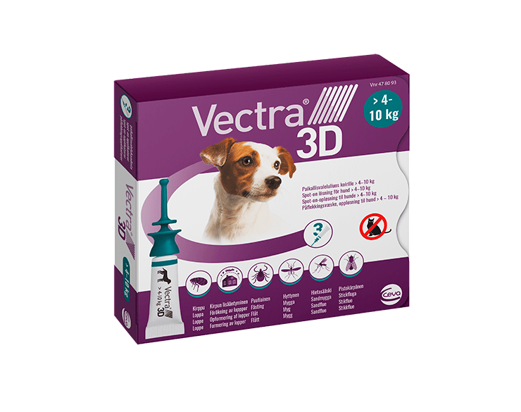Køb Vectra 3D til hunde, 4-10 kg - pipetter |