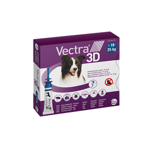 Vectra 3D Spot-On til hunde, 10-25 kg - 3 pipetter