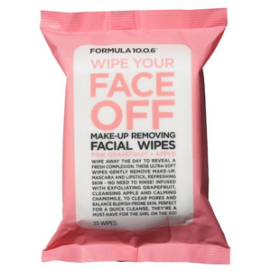 Formula 10.0.6 Wipe Your Face Off Makeup Wipes - 25 stk