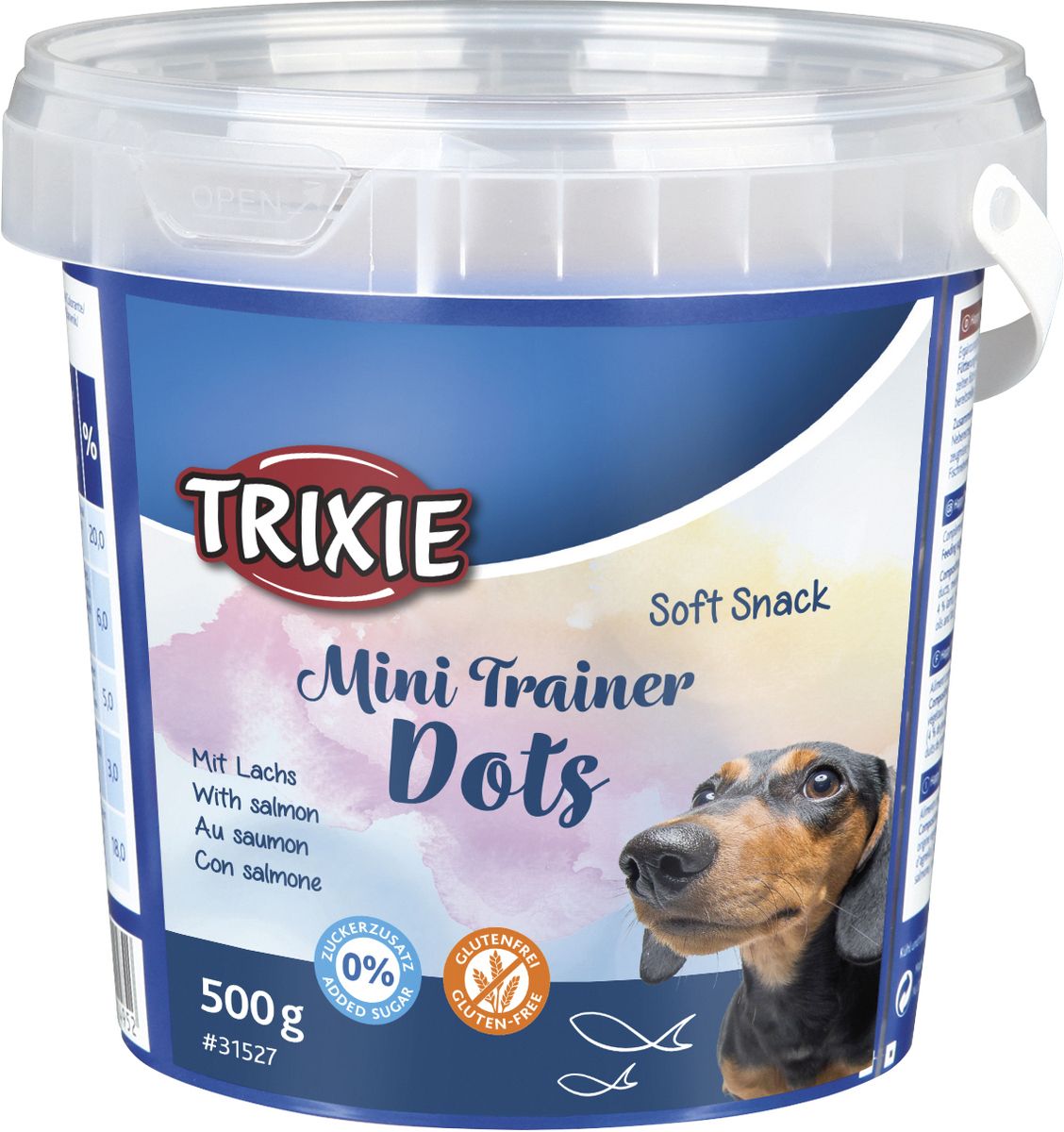 Køb Trixie Hundegodbidder i spand, Trainer Dots m. laks hos
