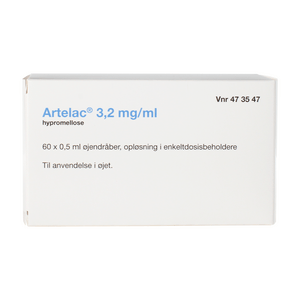 2care4 Artelac øjendråber 3,2 mg/ml - 60 x 0,5 ml.