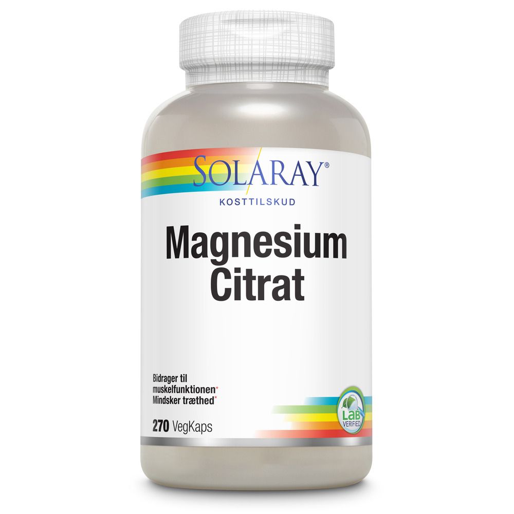 Køb Solaray Magnesium Citrat - 270 kaps. hos Med24.dk