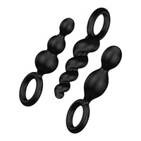 Satisfyer Booty Call Anal Plug sæt - Sort