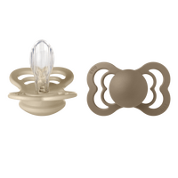 BIBS Supreme Silicone Vanilla/Dark Oak 2 pak - Str. 2