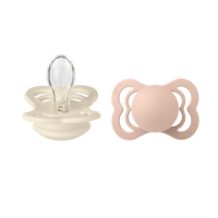 BIBS Supreme Silicone Ivory/Blush 2 pak - Str. 1