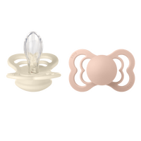BIBS Supreme Silicone Ivory/Blush 2 pak - Str. 2